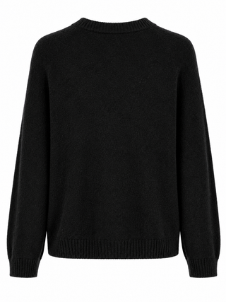 Alina Alpaca Knit Jumper-  Black