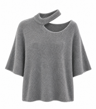 Aria Angora Knit-Grey