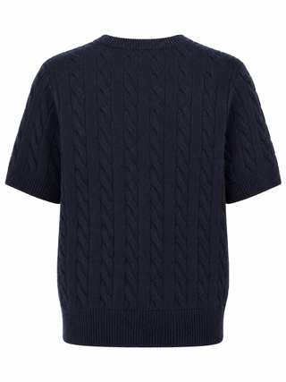 Colette Short Sleeve Knit - Navy