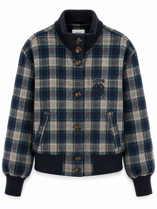 Harper Check Bomber Jacket