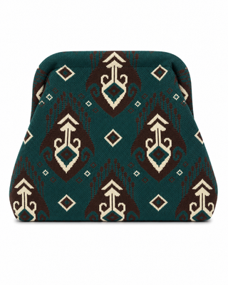 Geometric Clutch /Strap Bag -Green