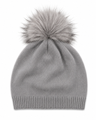 Klara Slouchy Hat Bobble-Grey