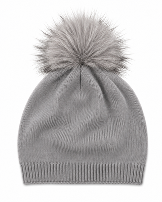 Klara Slouchy Hat Bobble-Grey