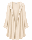 Sorrento Hooded Cotton Cardi - Cream