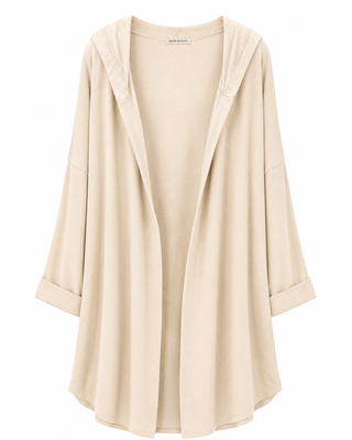 Sorrento Hooded Cotton Throw-On/ Cream