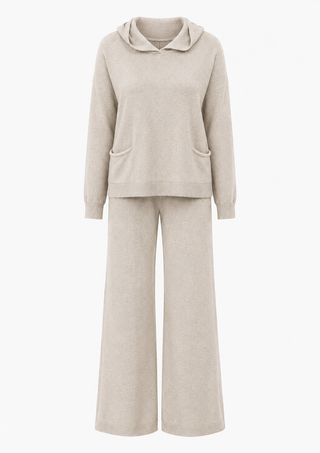 Sloane Knit Lounge Set- Ecru