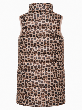 Zadie Reversible Gilet - Greige/leop