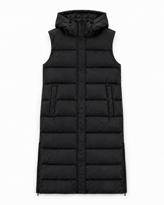 Tia Gilet Long -Black