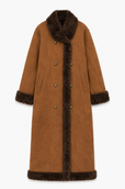 Benny Reversible Afghan-Style Faux Shearling Coat - Brown