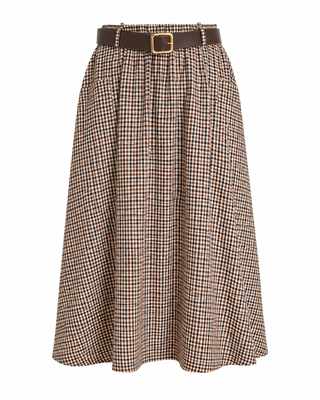 Millie Check Midi Skirt