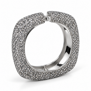 Chunky- Silver-Bangle