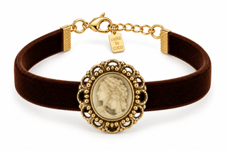 Cameo-Bracelet-Velvet Burgundy