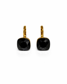 Square Drop Earrings - Black
