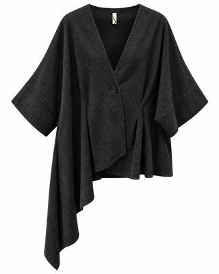 Cleo Asymmetric  Jacket - Dark Navy