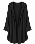 Sorrento Hooded Cotton Cardi - Black