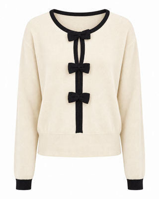 Minka Bow Knit - Cream