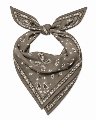 Paisley Bandana Scarf- Taupe