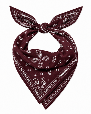 Paisley Bandana Scarf- Burgundy