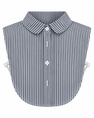 Navy pinstripe collar shirt insert