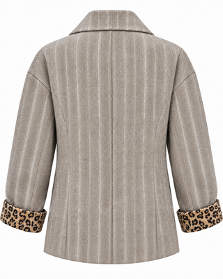Leo Pinstripe Blazer - Beige