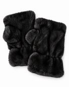Teddy Fingerless Fur glove -Black