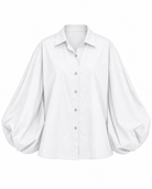 Aviora Balloon Sleeve Shirt - White