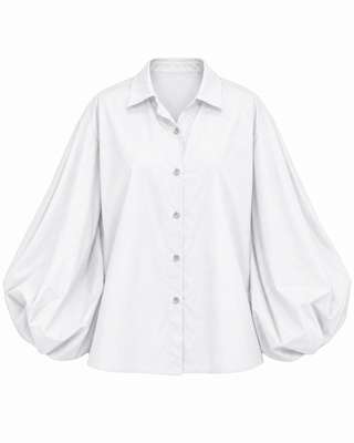 Aviora Balloon Sleeve Shirt - White