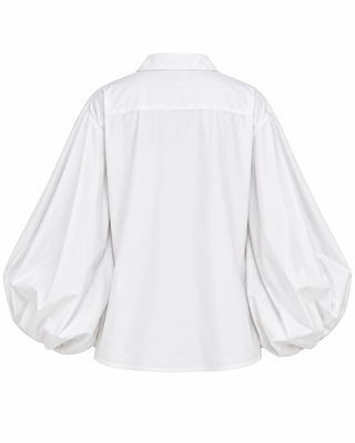 Aviora Balloon Sleeve Shirt - White