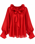 Ismera Voile Bow Blouse - Red