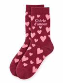Glamour Heart Socks -Pink