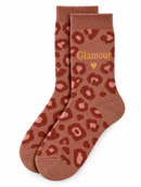 Glamour Leopard Socks - Brown