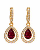 Huggie Earrings - Red