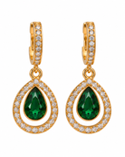 Huggie Earrings - Green