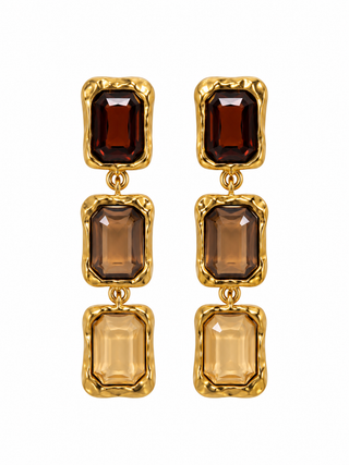 Amber Ombre Drop Earrings