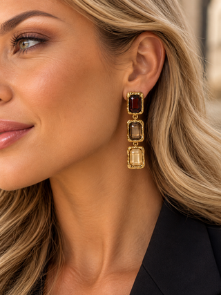 Amber Ombre Drop Earrings