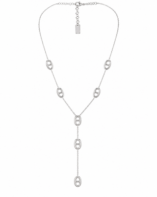 Dainty H Necklace -Sliver