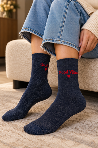 Glamour Socks -Navy