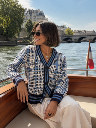 Cleo Check Knit Cardigan