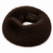 Fur Headband - Dark Brown