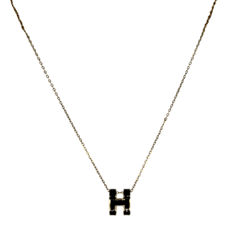 Hermes "H" Necklace - Black