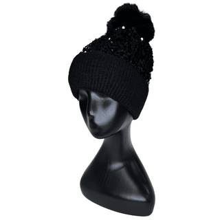 Sequence Velvet Lined Hat  - Black