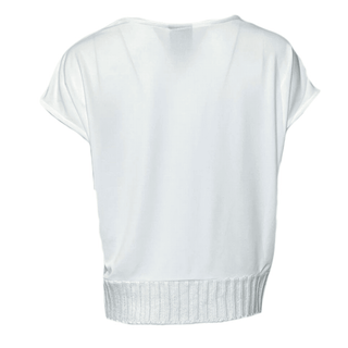 Yade Knit Short Sleeve Top - White