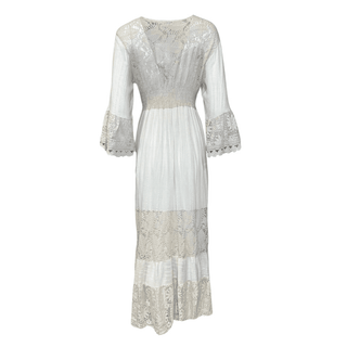 Calista long sleeve lace dress - Beige