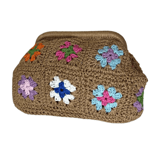 Princess Floral Clutch - Nude