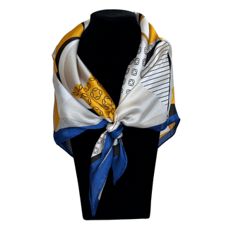 Kasie Scarf - Navy/Yellow