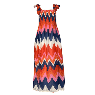 Petale Print Cotton Sun Dress