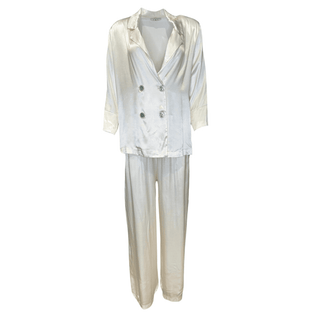 Wendy Satin Suit - Cream