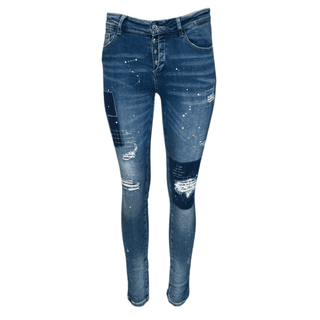 Melanie Distressed Jean - Blue