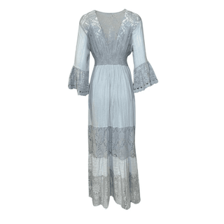 Calista long sleeve lace dress - Grey