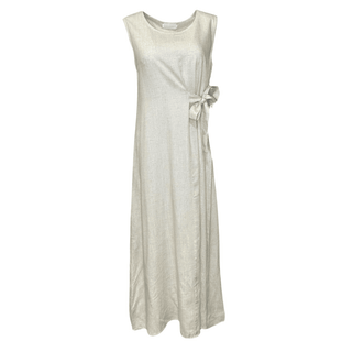 Sharlotte Linen Mix Dress - Beige